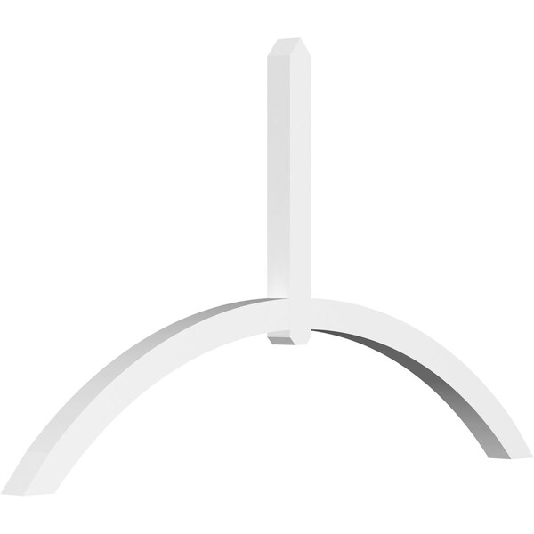 Ekena Millwork Archdale Architectural Grade PVC Gable Bracket, 96"W x 56"H x 4"D x 4"F, 14/12 Pitch GBP096X56X0404ARC00 - main